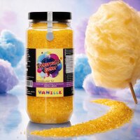 Zuckerwattezucker extra grob Vanille gelb – Spezialzucker 700 g Dose