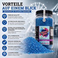Zuckerwattezucker extra grob Blaubeere blau –...