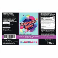 Zuckerwattezucker extra grob Blaubeere blau – Spezialzucker 700 g Dose