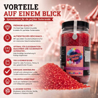 Zuckerwattezucker extra grob Erdbeere rot –...