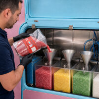 Grober Zuckerwattezucker Kirsche Rot Lila 1,5 kg Beutel für Zuckerwattevollautomaten