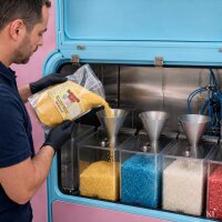 Grober Zuckerwattezucker Vanille Gelb 1,5 kg Beutel für Zuckerwattevollautomaten