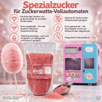 Grober Zuckerwattezucker Erdbeere Rot 1,5 kg Beutel...