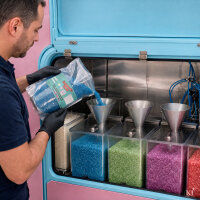 Grober Zuckerwattezucker Blaubeere Blau 1,5 kg Beutel für Zuckerwattevollautomaten