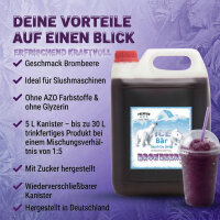Ice Bär Slush Sirup Brombeer Geschmack 5L 1:5 AZO...