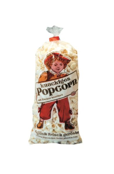 Popcorntüte für 55 g 100 Stück Lausbub transparent Zucker Polybeutel 1,4 Liter 15 x 32 cm