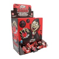 Display Komplett 200x Vidal Blood Balls 5 g Kaugummi Erdbeergeschmack saurer, füllung