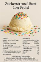 Zuckerstifte - Zuckerstreusel bunt azofrei - 1 Kg